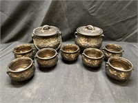 MCCOY HAMMERED BEAN POT AND SERVING CROCKS