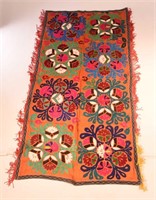 EMBROIDERED SILK SUZANI WALL HANGING