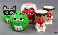 Gallerie M&M Candy Dishes/Jars / 4 pc