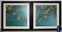 2 Framed Art Floral Prints by Patricia Pinto
