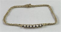 14k Gold and Sapphire Bracelet