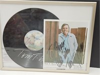 Tom T Hall Autographed Pic & Record W/COA