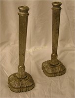 Set Of 16" Tall Metal Candle Holders