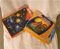 The Planets Puzzle And Erupting Volcano Lot