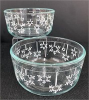 Pyrex Snowflake Bowls-1qt 7201 - 2-pc.