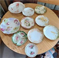 Vintage Lot of Hand Painted Decorative Plates Bowl