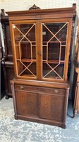 Mahogany China Cabinet with Columns