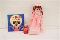 Vintage Red Hair Doll w/ The Night Is Yours Book
