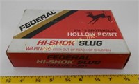 Federal 12 gauge 1 oz hollowpoint slugs-5 shells