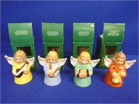 (4) Goebel Angel Christmas Tree Ornaments 1977,