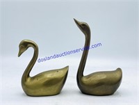 Pair of Price Products Solid Brass Swans