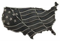 ELEMETAL USA FLAG .999 FINE SILVER 5 TOZ NOVELTY B