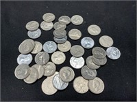 Bag of  38 Canada Nickels 1929-1965