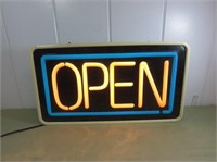 Plastic Lighted Open Sign, 25" x 14"