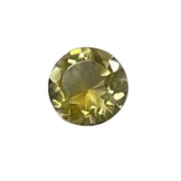 Natural 0.78ct Round Cut Yellow Citrine Gemstone