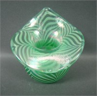 1979 Crider Green Stretch Pulled Feather JIP Vase