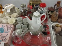 Two tray lots of bric-a-brac including large