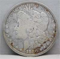1880 Morgan Silver Dollar.