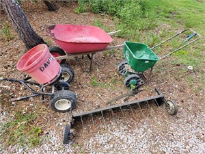 Wheelbarrow spreaders and more as is