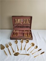 Oneida Community gold tone stainless flatware