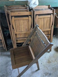 (13) Wooden Folding Chairs