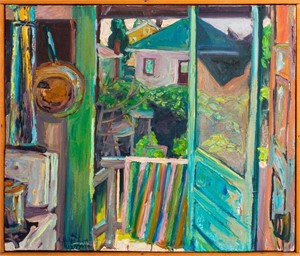 Anthony Holdsworth "Through the Screen Door" Oil