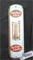 DOUBLE COLA THERMOMETER SIGN - 5 X 17