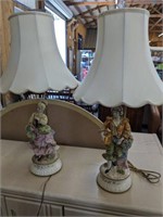 2 MAN/WOMAN FIGURE LAMPS