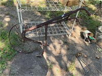 Vintage metal plow - metal handles