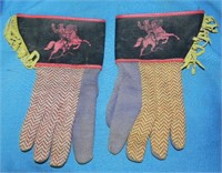 Vintage 1950's Roy Rogers Gauntlet Gloves