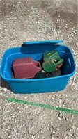 Camping accessories, seed spreader, tote with