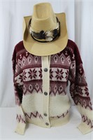 Norwegian Wool Sweater & Indomable Hat W/ Feathers