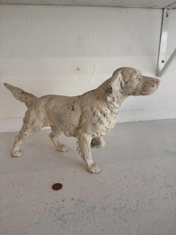 Antique 15" Cast Iron Irish Setter Doorstop