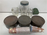 Selection of Vintage Household Jars, Tins etc