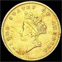 1854 Rare Gold Dollar NEARLY UNCIRCULATED