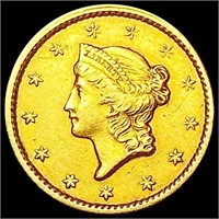 1849 Closed Wreath Rare Gold Dollar CLOSELY