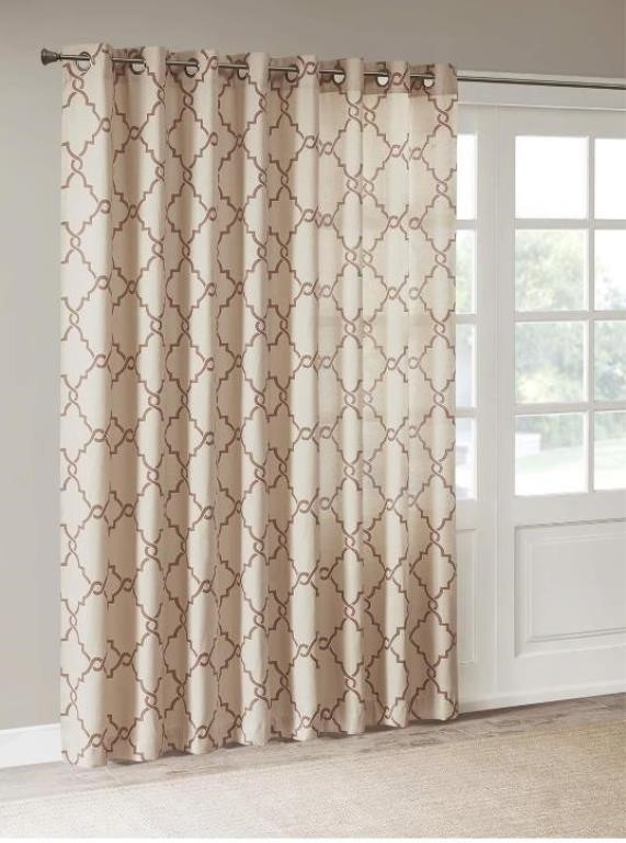 (N) Saratoga Fretwork Print Window Curtain, 84" P