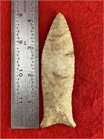 Unfluted Cumberland    Indian Artifact Arrowhead