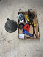 Gas, caps, oil filter, changers, funnel