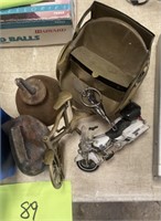 Bell, Oil Can, Bike and other misc