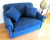 England blue twin size loveseat/ sofa bed.