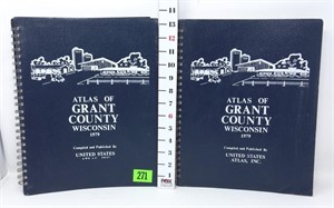 (2) 1979 Grant County Wisconsin Pictorial Atlas