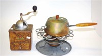 Vintage Perk copper & metal fondue set