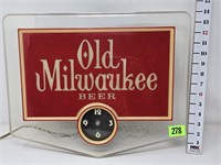 Old Milwaukee Beer Plastic Sign/Clock (The clock