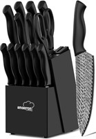 15 Piece Kitchen Knife Set with Block