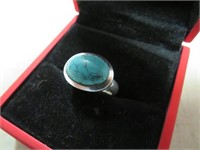 NEW TURQUOISE RING STAMPED 925 SIZE 5