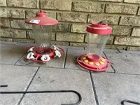 (2) Hummingbird Feeders + 2 Hook Hangers