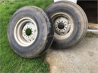 Pair of 11 x 15 flotation tires and rims