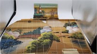 (3) Bamboo Advertising Painted Scrolls/Calendars