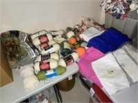 LARGE LOT OF YARN AND MATERIAL